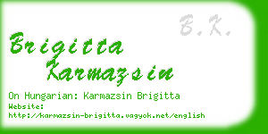 brigitta karmazsin business card